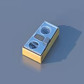 Wooden Base Metal Top Double Round Compartment Storage Box For Daily Necessities