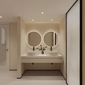 Elegant Modern Beauty Hair Salon Interior With Stylish Chandeliers Reception Desk Product Shelves And Green Plants