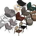 Modern Accent Chairs With Multiple Colors And Designs For Living Room Interior