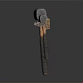 Two Vintage Square Shaped Hammers With Textured Metal Heads And Wooden Handles