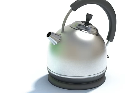 Stainless Steel Electric Kettle Modern Design Kitchen Appliance With Black Handle 3d model
