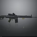 Modern Tactical Rifle with Scope Magazine Green Stock and Barrel