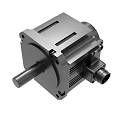 Industrial Electric Motor with Metal Housing Rotating Shaft and Cooling Fins for Machinery Use
