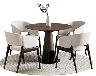 Casual Table and Chair Combination Coffee Table and Chair Signing Table and Chair 3d model