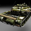 German Tank Leopard Tank Main Battle Tank Heavy Tank Snow Painting 3d model