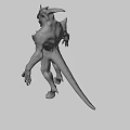 3D Rendered Mythical Dragon Head With Horns Sharp Teeth And Scales