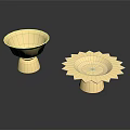 Golden Wine Glasses With Intricate Patterns And Pedestals On Black Background With Reflections