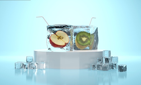 Modern Beverage Creative Summer 3d model