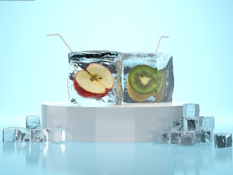 Modern Beverage Creative Summer 3d model