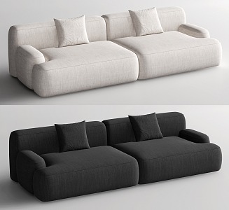 Modern double sofa 3d model