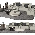 Modern Sofa Coffee Table Combination Multiplayer Sofa Coffee Table Combination 3d model