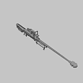 Tactical Sniper Rifle With Telescopic Sight Long Barrel And Black Tactical Finish