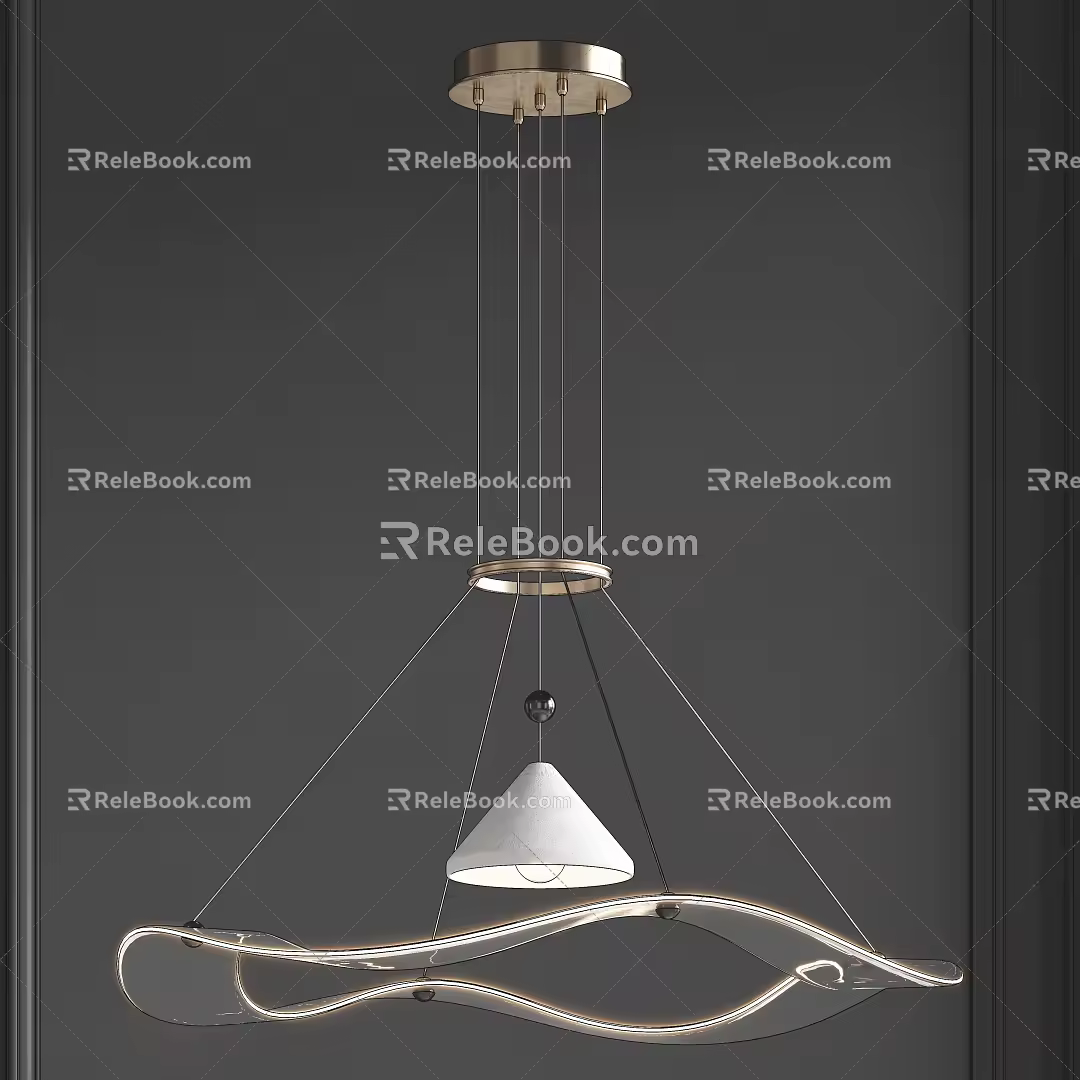 Modern chandelier 3d model