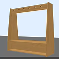 Wooden Shoe Cabinet With Top Hooks And Storage Shelves For Home Organization