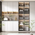 Modern Wine Cabinet Wine Cabinet Combination 3d model