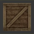 Sturdy Wooden Crate With Cross Slats And Natural Wood Grain Texture