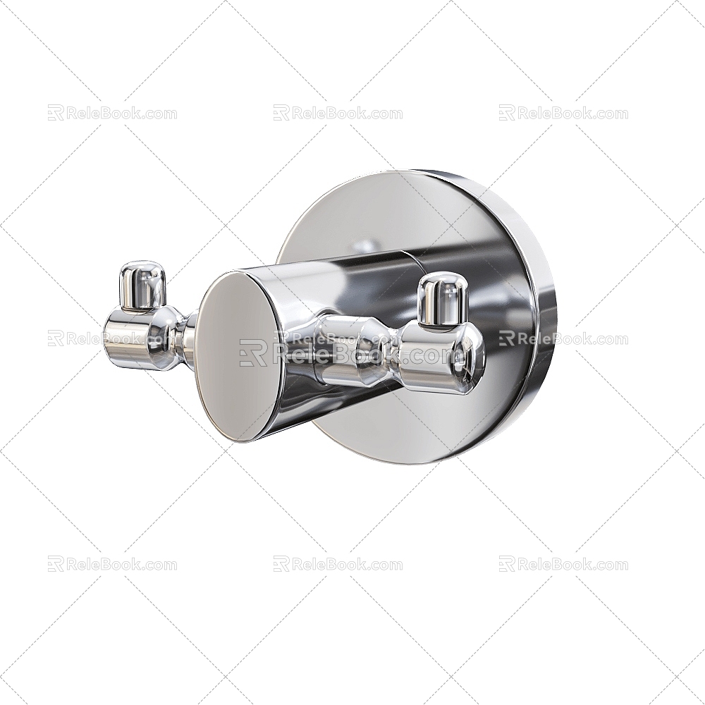 Modern bathroom stainless steel hook 3d model