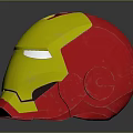 Weapon Style Iron Man Helmet With Yellow Red Metallic Finish And Glowing Eyes