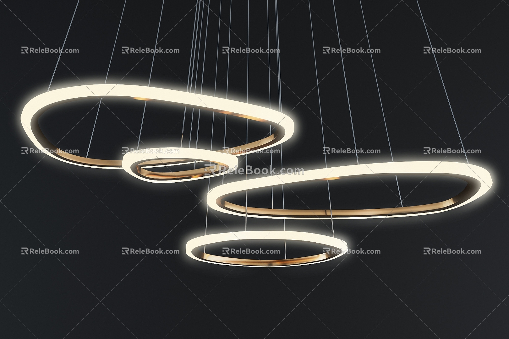 Modern chandelier 3d model