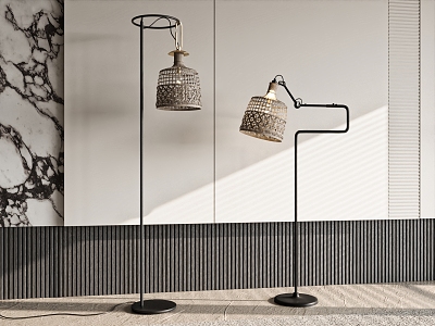 Floor lamp decorative rattan lamp model