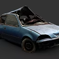 Compact wreckage 3d model