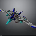 Futuristic Blue And Silver Spacecraft With Wing Design For Space Exploration