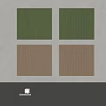 Wainscoting With Vertical Grooves In Green And Beige 3d model