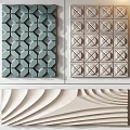 Modern Wall Decor with Geometric Patterns and Textured Designs for Home Interiors 3d model