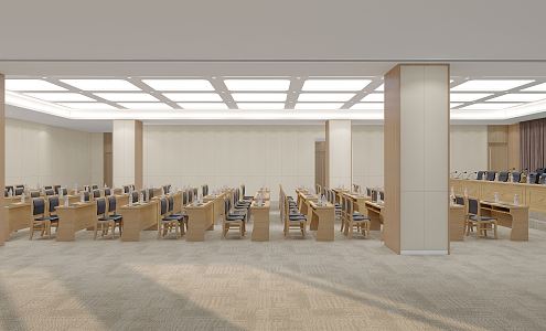 Modern Conference Hall China Telecom Conference Room Hall 3d model