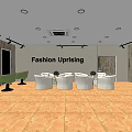 Fashion Uprising Beauty Hair Salon Interior With Green Chairs White Sofas And Wooden Floor