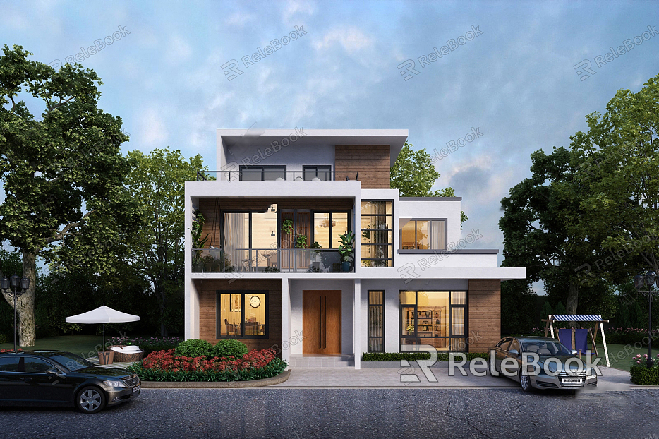 Modern single-family villa villa exterior model