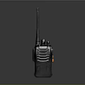 Black Walkie Talkie Electronic Device with Long Antenna and Functional Buttons