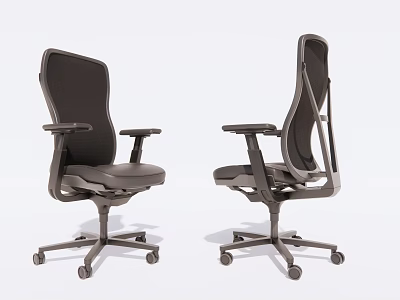 Modern Ergonomic Office Chair With Breathable Mesh Backrest And Adjustable Armrests Rolling Casters 3d model