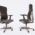 Modern Ergonomic Office Chair With Breathable Mesh Backrest And Adjustable Armrests Rolling Casters
