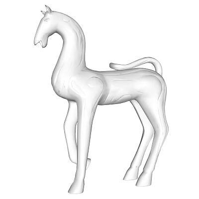 Decorative Horse Figurine Ornament Set For Modern Home Interior Decoration 3d model