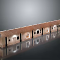Cartoon Scene With Small Buildings And Shopfronts Featuring Brown Roofs Windows And Lights