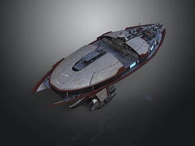 Futuristic Cosmic Spacecraft 3D Model With Advanced Hull And Structure Design 3d model