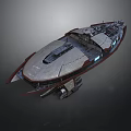 Futuristic Cosmic Spacecraft 3D Model With Advanced Hull And Structure Design