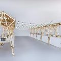 Commercial Equipment Display in Open Layout Wooden Booths with White Countertops and Hanging String Lights