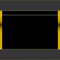 Black Mat With Yellow Edges Non Slip For Home Kitchen Bathroom Use