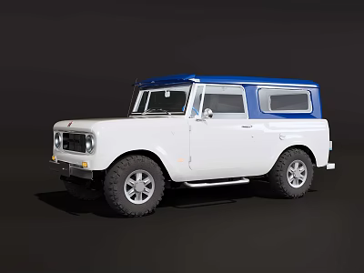 Retro Off-road Vehicle American Scout Off-road Vehicle 3d model