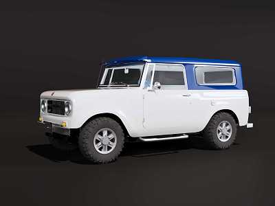 Retro Off-road Vehicle American Scout Off-road Vehicle 3d model