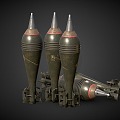 Mortar shell 120mm shell weapon ammunition 3d model