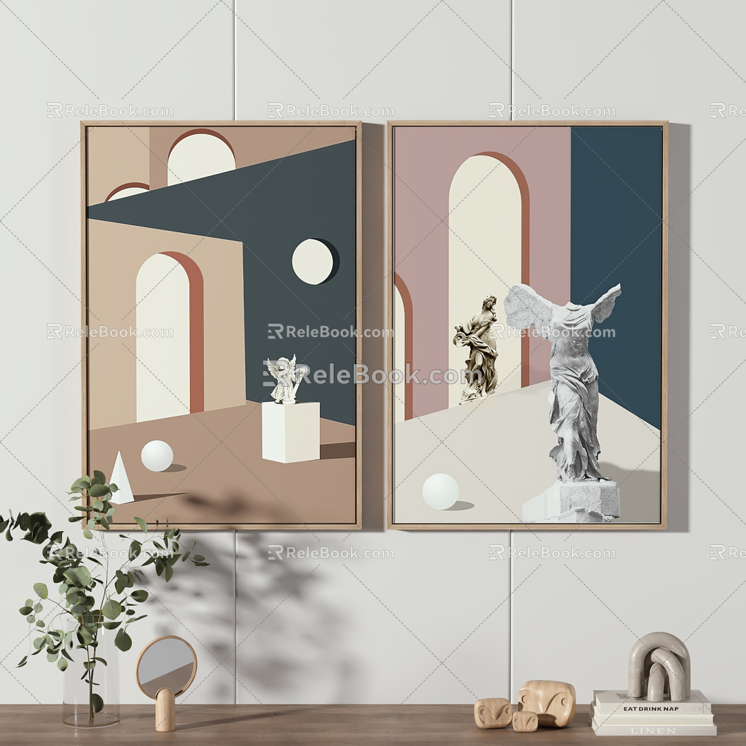 Nordic decorative painting 3d model