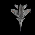 Modern Advanced Silver Gray Fighter Jet With Red Star Markings And Mounted Missiles
