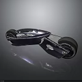 Futuristic Concept Car With Sleek Aerodynamic Design And Two Large Wheels