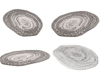 Modern Round Carpet Knitted Carpet 3d model