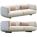 Double Sofa Double Sofa Combination Sofa Module Sofa Tofu Sofa BB Italia 3d model