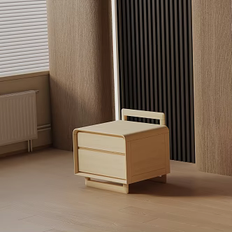 Modern bedside table 3d model