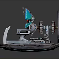 Futuristic Hover Vehicle With Transparent Cockpit Glowing Wheel And Sleek Tech Design